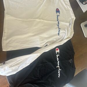 Champion Black/White Long Sleeve Shirts set of 2